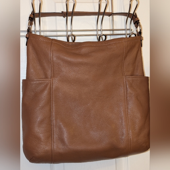 Coach Brown Pebble Leather Zip Top Park Hobo Shoulder Bag - Picture 3 of 11